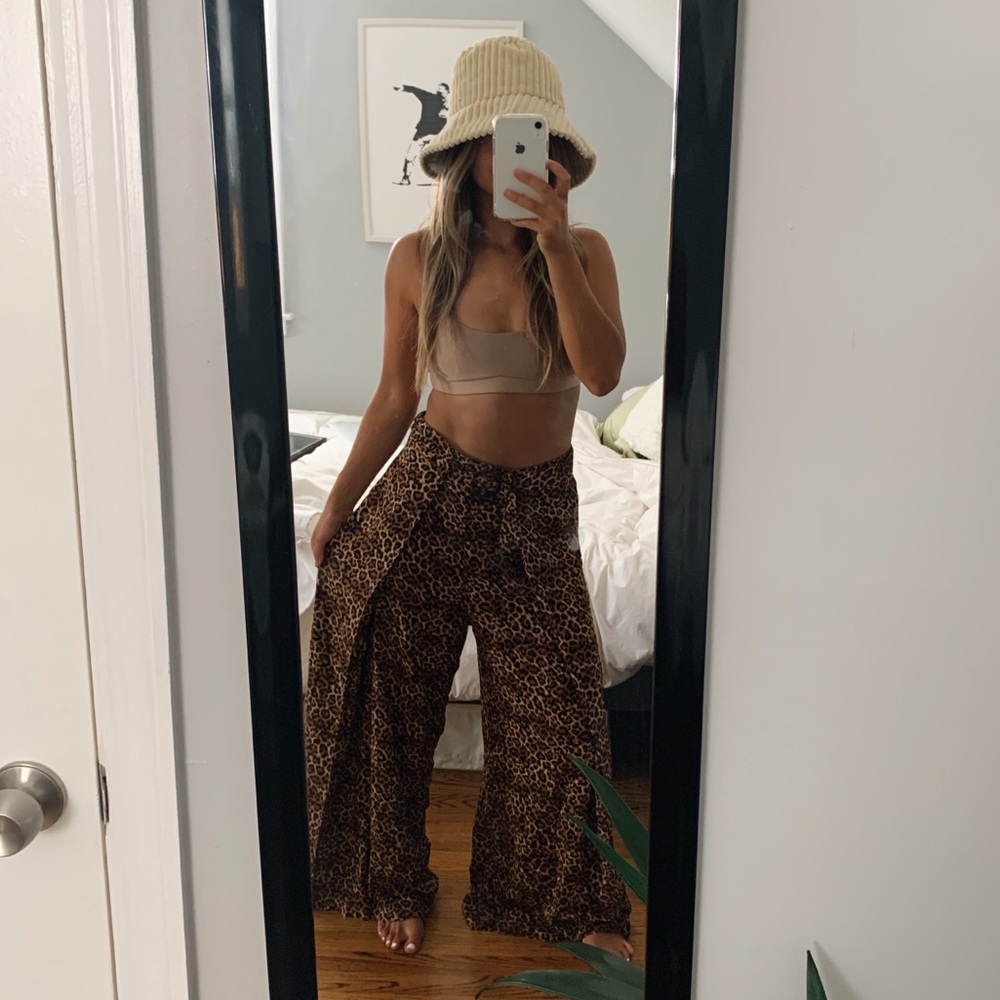 ASOS Monki Cheetah flowy beach pants